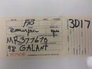 Transmission Control Module TCM TCU Mitsubishi Galant 1998 Mr377670