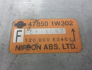 ABS Control Module Infiniti Qx4 1998 1999 47850 1W302