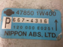 ABS CONTROL MODULE NISSAN PATHFINDER 1997 47850-1W400 4X4 OEM