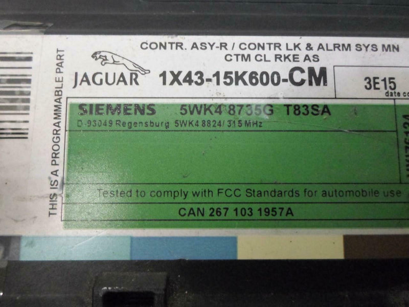 Theft-Locking Control Module Jaguar X Type 2002 2003 1X43-15K600-Cm