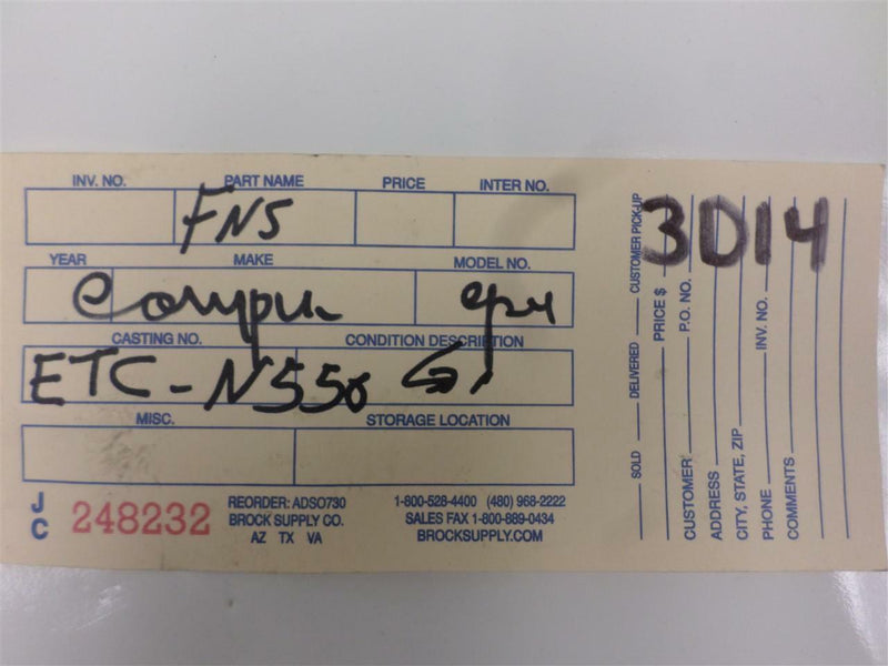 Transmission Control Module TCM TCU Nissan Altima 1998 1999 ETC-N550 G1