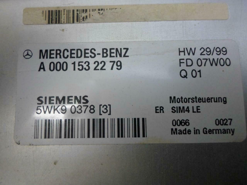 OEM Engine Computer Mercedes Benz Slk 2001 2002 2003 000 153 22 79 PCM ECM ECU