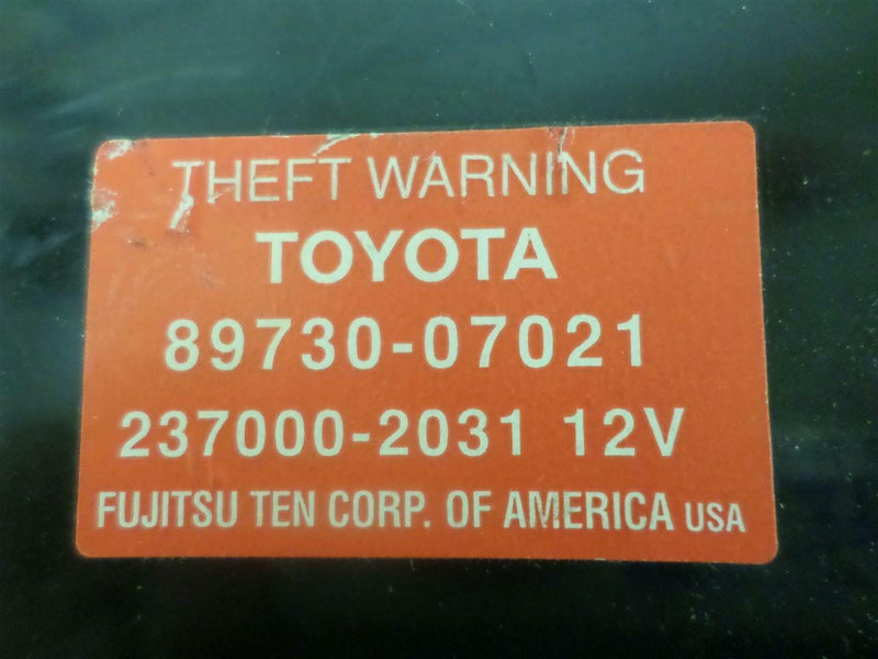 Theft-Locking Control Module Toyota Avalon 2001 2002 2003 2004 89730-07021