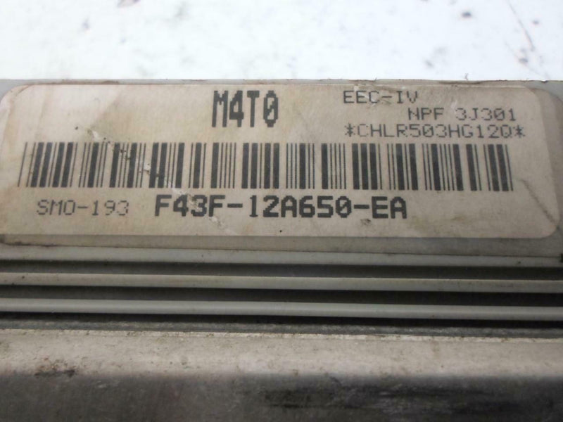 OEM Engine Computer Ford Tempo 1994 F43F-12A650-Ea M4T0 At 3.0L ECM ECU PCM