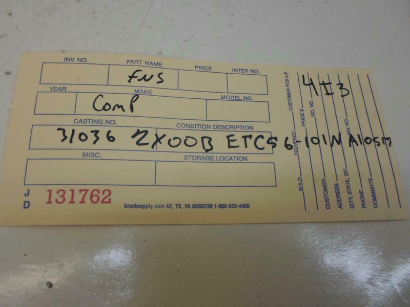 Transmission Control Module TCM TCU Nissan Altima 2010 31036 Zx00B 2.5L
