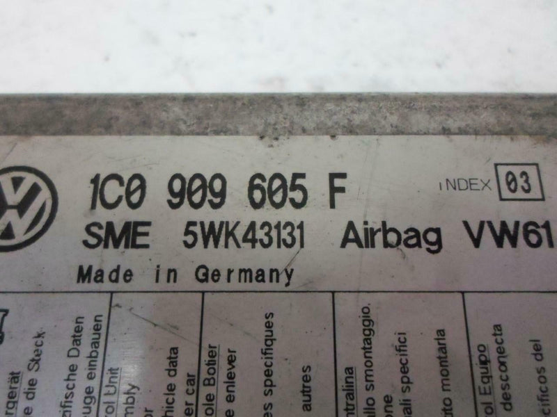 Airbag Control Module Volkswagen Golf 2004 2005 2006 2007 2008 2009 1C0909605F