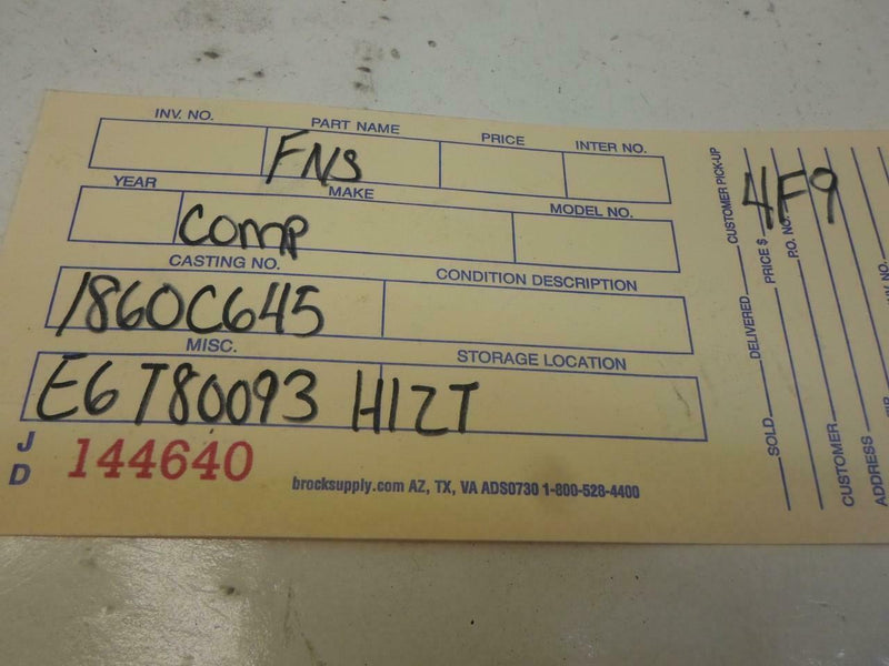 OEM Engine Computer Mitsubishi Mirage 2016 2017 1860C645 ECM ECU PCM