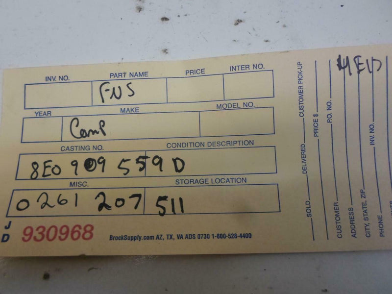 OEM Engine Computer Audi A4 2002 2003 8E0909559D 3.0L ECM PCM ECU