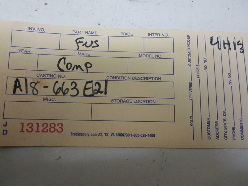 OEM Engine Computer Nissan Maxima 1987 A18-663 E21 At PCM ECM ECU