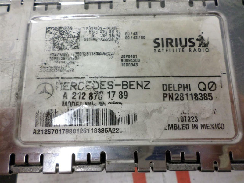 Sirius Satellite Radio Receiver Control Module Mercedes-Benz C-Class 2010 2011 2128701789