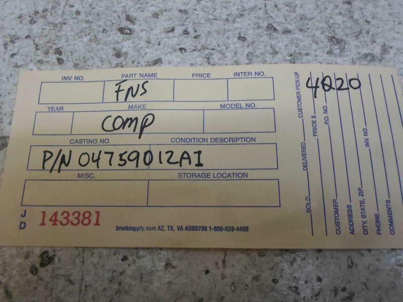 Airbag Control Module Chrysler Concorde 1999 04759012Ai