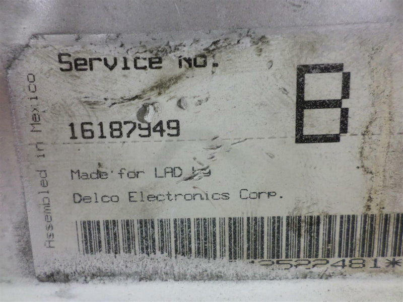 ABS Control Module Chevrolet Beretta 1995 16187949