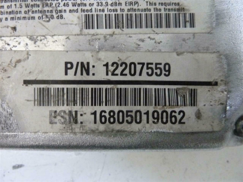 Communication Control Module Chevrolet Tahoe 2001 2002 12207559