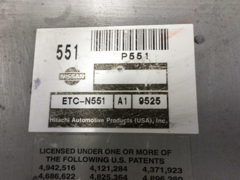 Transmission Control Module TCM TCU Nissan Altima 1998 1999 ETCn551A1