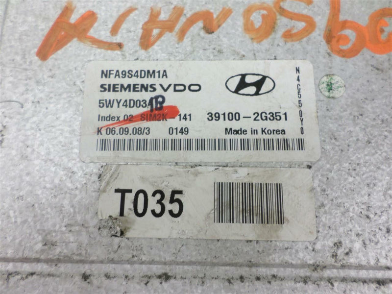 OEM Engine Computer Hyundai Sonata 2009 2010 39100-2G351 PCM ECM ECU