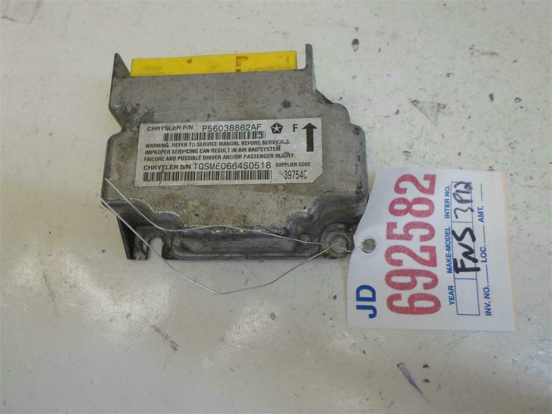 Airbag Control Module Jeep Liberty 2004 P56038862Af