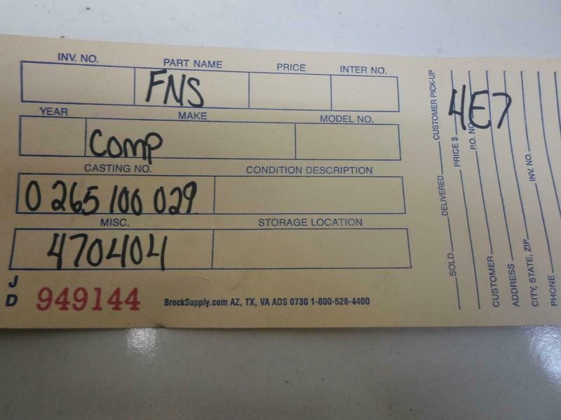 ABS Control Module Land Rover Sterling 1987 1988 1989 1990 1991 0265100029