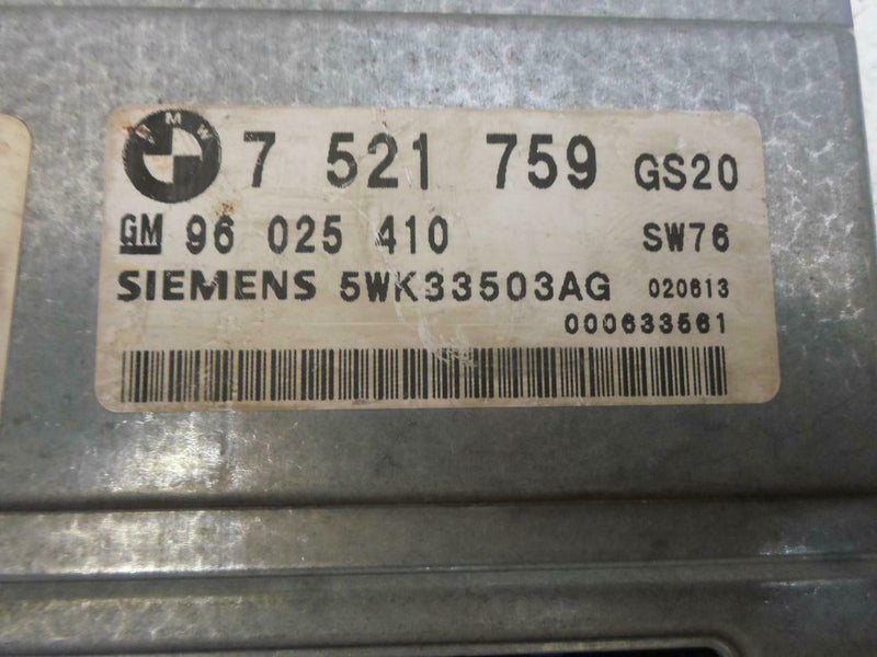 Transmission Control Module TCM TCU BMW 330I 2002 7521759