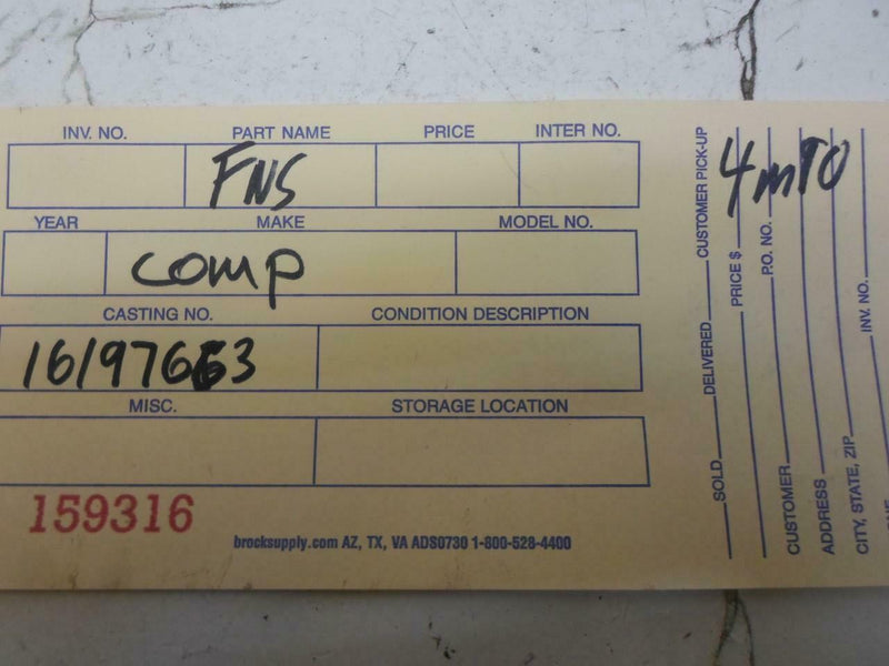 OEM Engine Computer Chevrolet Beretta 1993 16183978 2.3L ECM PCM ECU