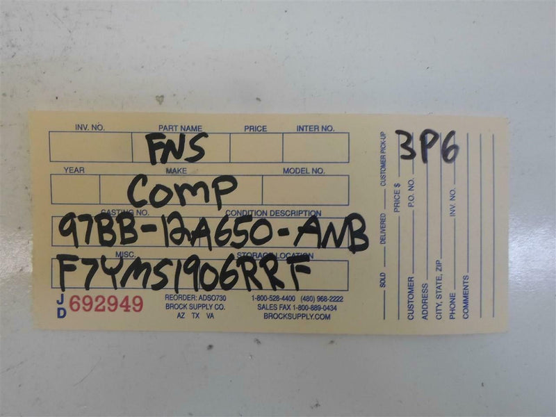 OEM Engine Computer Programmed Ford Contour 1997 97Bb-12A650-Anb Dlm1 PCM ECM