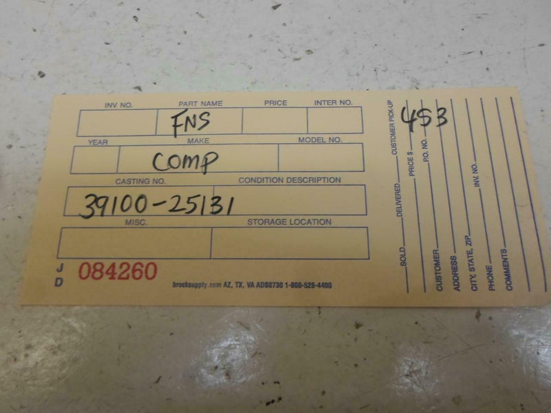 OEM Engine Computer Hyundai Sonata 2006 2007 2008 39100-25131 2.4L At PCM ECU