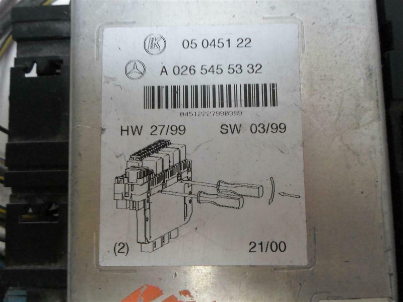 Body Control Module Mercedes-Benz CL-Class Cl500 2001 2002 0265455332 BCM BCU