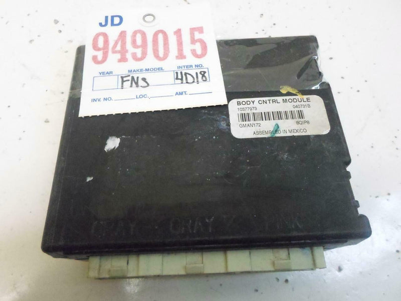 Body Control Module Chevrolet Impala 2005 10377973 BCM BCU