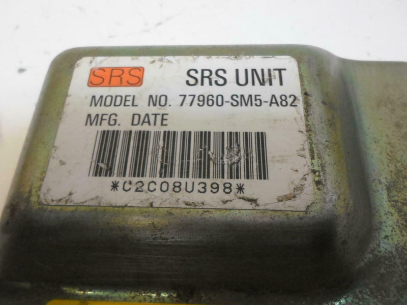 Airbag Control Module Honda Accord 1992 1993 77960-Sm5-A82