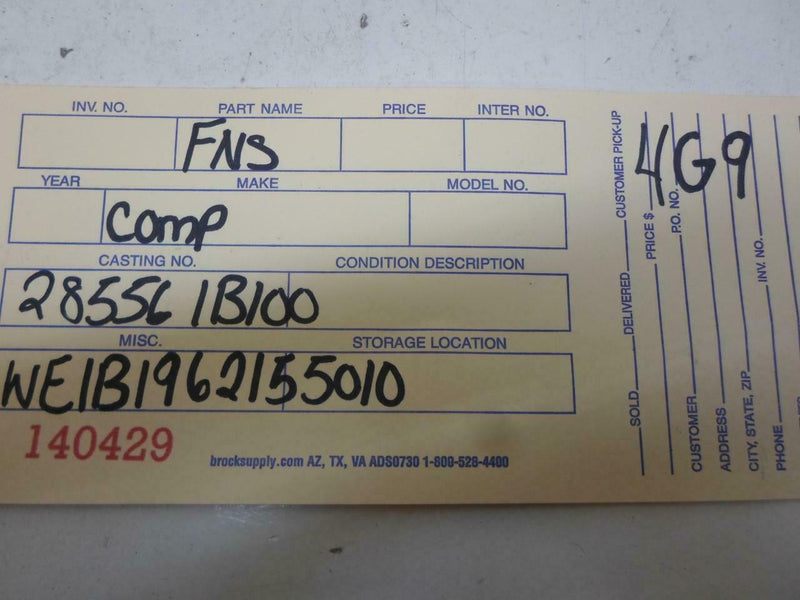 Airbag Control Module Nissan Quest 1996 28556 1B100