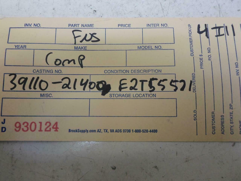 OEM Engine Computer Hyundai Precis 1988 1989 39110-21400 Mt ECM PCM ECU