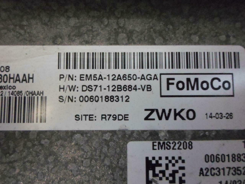 OEM Engine Computer Programmed Ford C-Max 2014 2015 2016 Em5A-12A650-Aga Zwk0 PCM