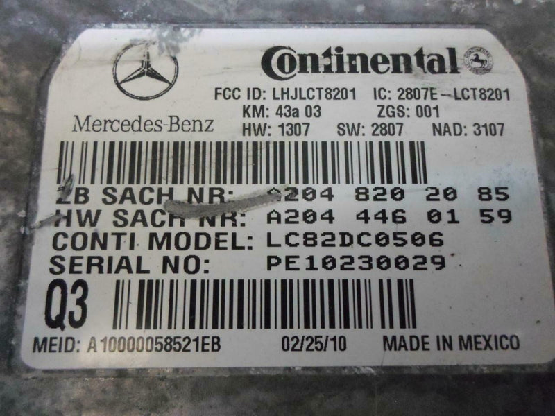 Communication Control Module Mercedes-Benz C-Class 2008 2009 2010 2048202085