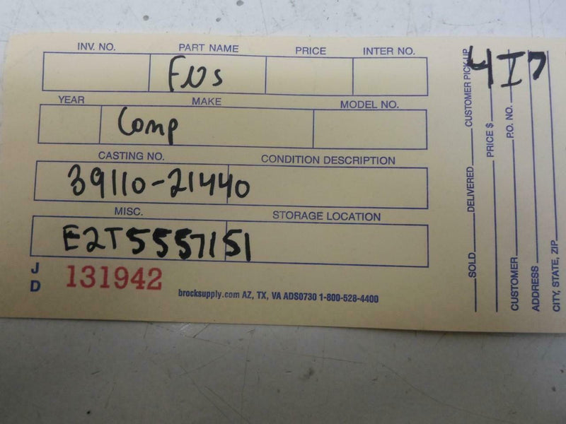 OEM Engine Computer Hyundai Excel 1988 1989 39110-21440 Mt ECM PCM ECU