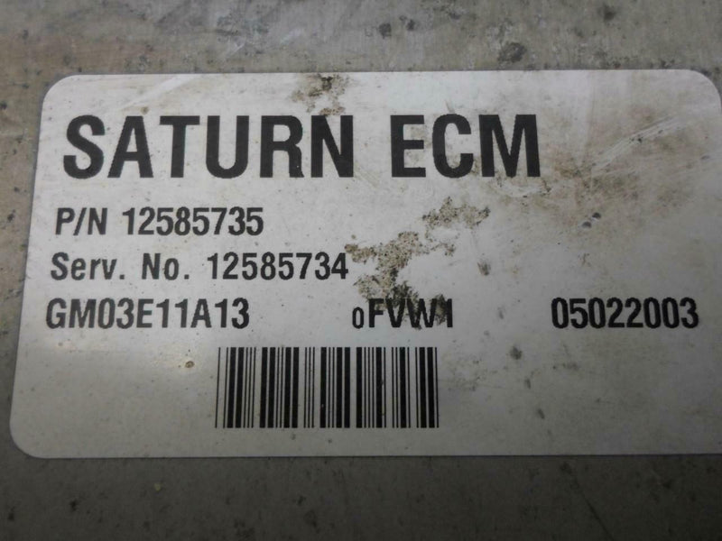 OEM Engine Computer Saturn Ion 2003 12585735 12585734 2.2L ECM PCM ECU