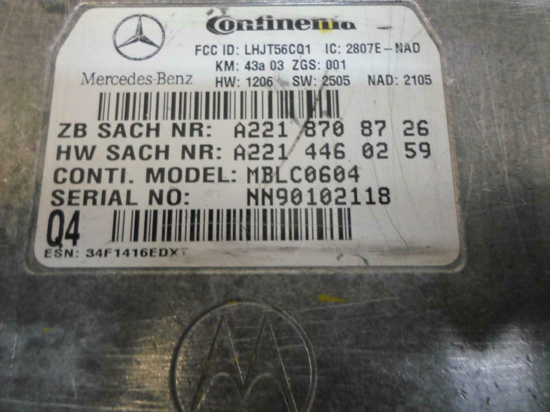 Communication Control Module Mercedes-Benz Ml550 2007 2008 2214460259