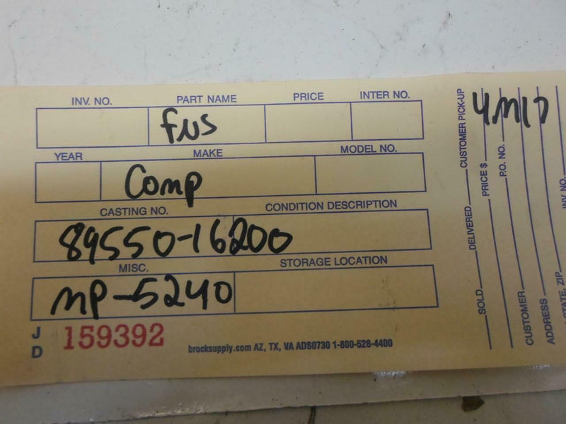 Emission Control Module Toyota Tercel 1987 1988 1989 89550-16200