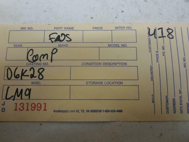 OEM Engine Computer Ford Taurus 1986 E6Df-12A650-M1K Lm9 PCM ECM ECU