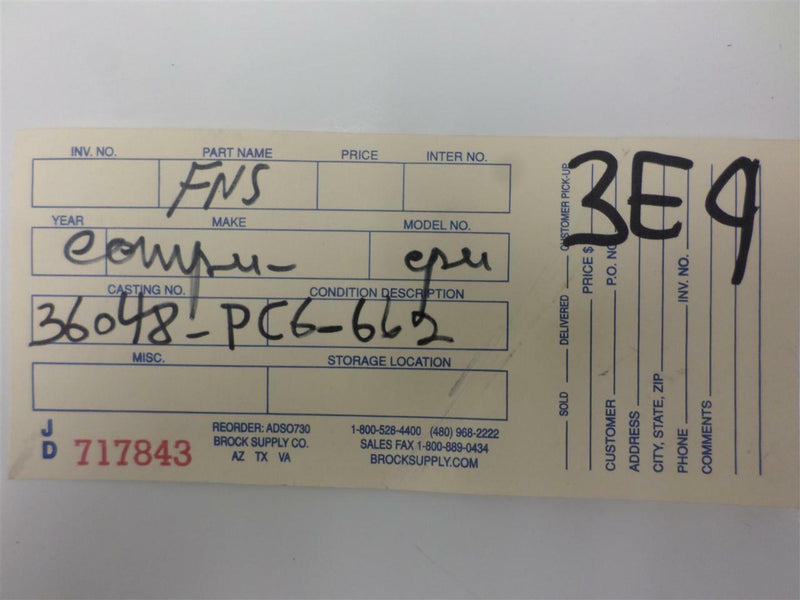 OEM Engine Computer Honda Prelude 1983 36048-Pc6-662 PCM ECM ECU