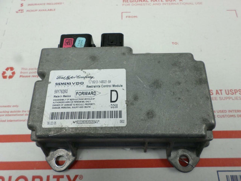 Airbag Control Module Ford Five Hundred 2006 6G13-14B321-Ba