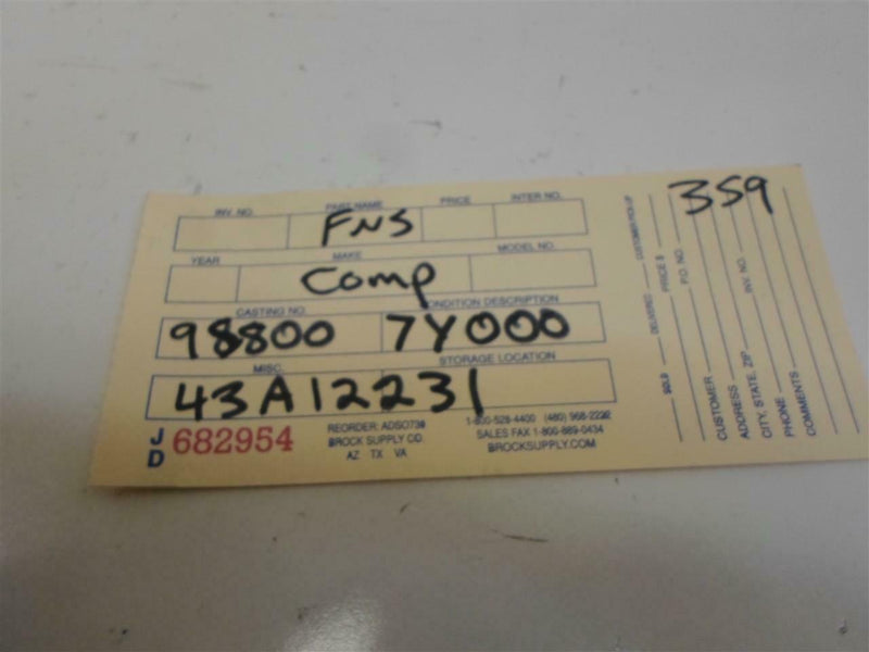 Memory Control Module Nissan Maxima 2004 2005 2006 – 98800-7Y000