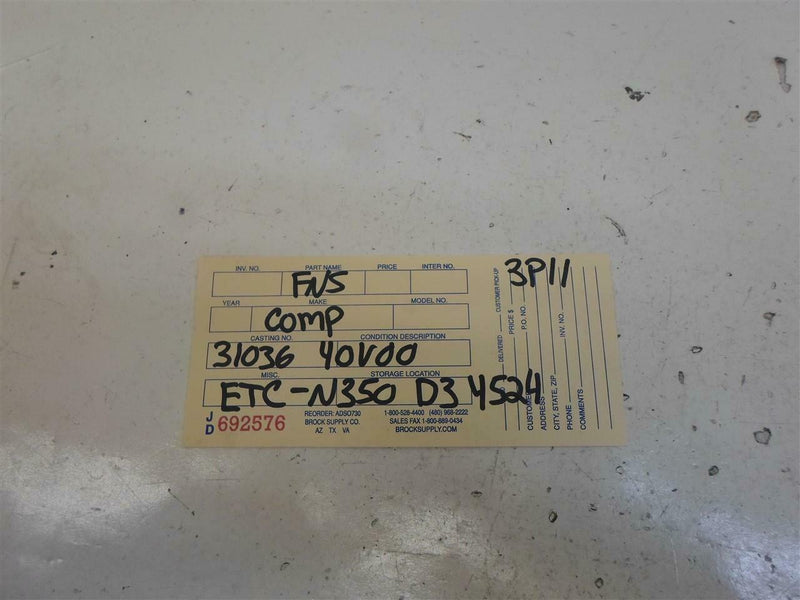 Transmission Control Module TCM TCU Infiniti I30 1995 1996 31036-40U00