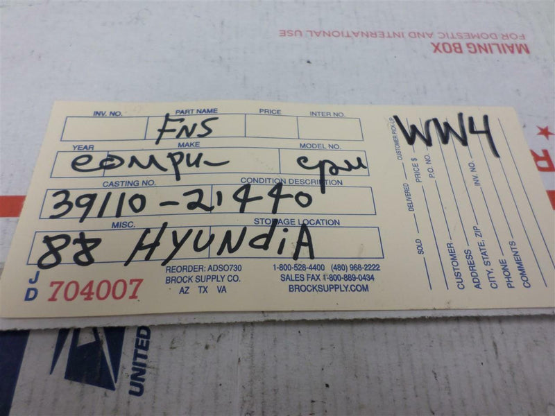 OEM Engine Computer Hyundai Excel 1988 1989 39110-21440 Mt Federal PCM ECM ECU