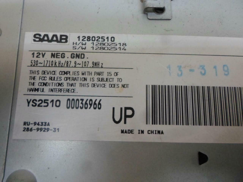 OEM Radio Receiver Saab 9-3 2003 2004 2005 2006 12802510