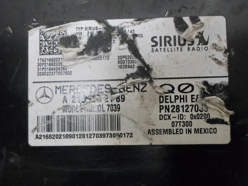 Sirius Satellite Radio Receiver Control Module Mercedes-Benz C-Class 2008 2009 2010 28127039