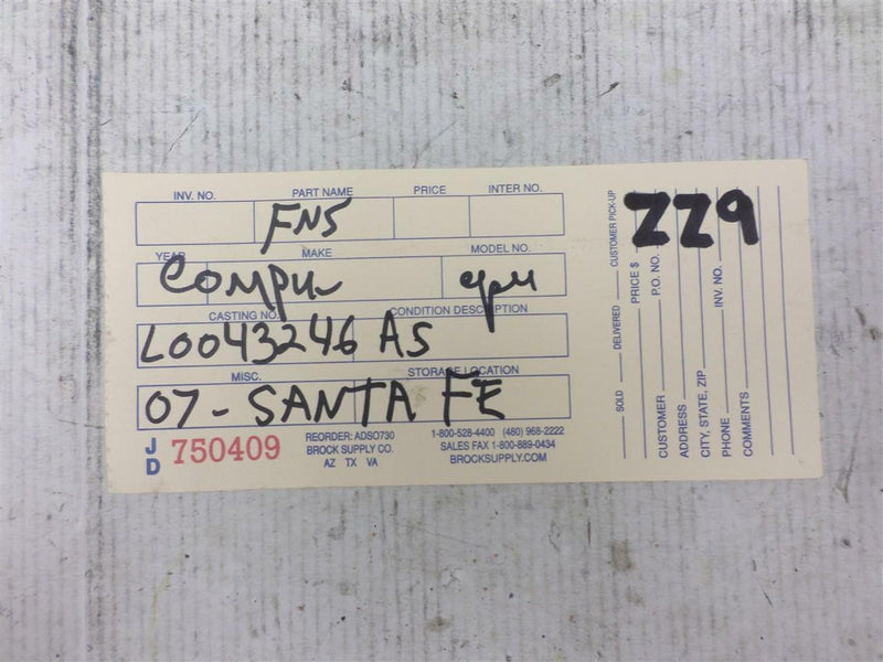 Suspension Control Module Hyundai Santa Fe 2007 95800-4D100