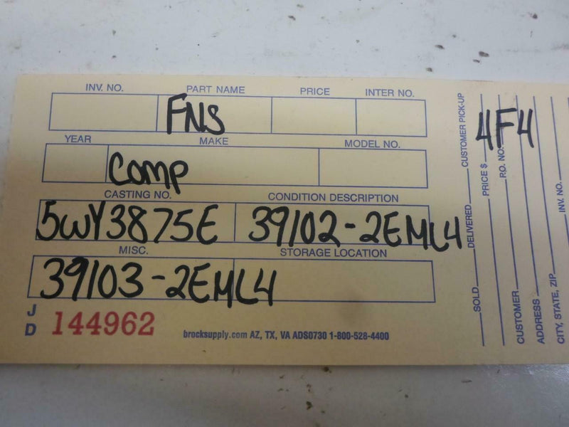 OEM Engine Computer Hyundai Elantra 2014 39103-2Eml4 39102-2Eml4 1.8L At PCM ECM