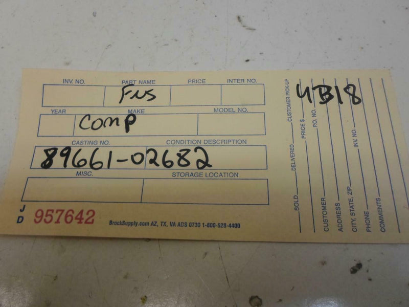 OEM Engine Computer Programmed Plug&Play Toyota Corolla 2000 89661-02682 PCM ECU