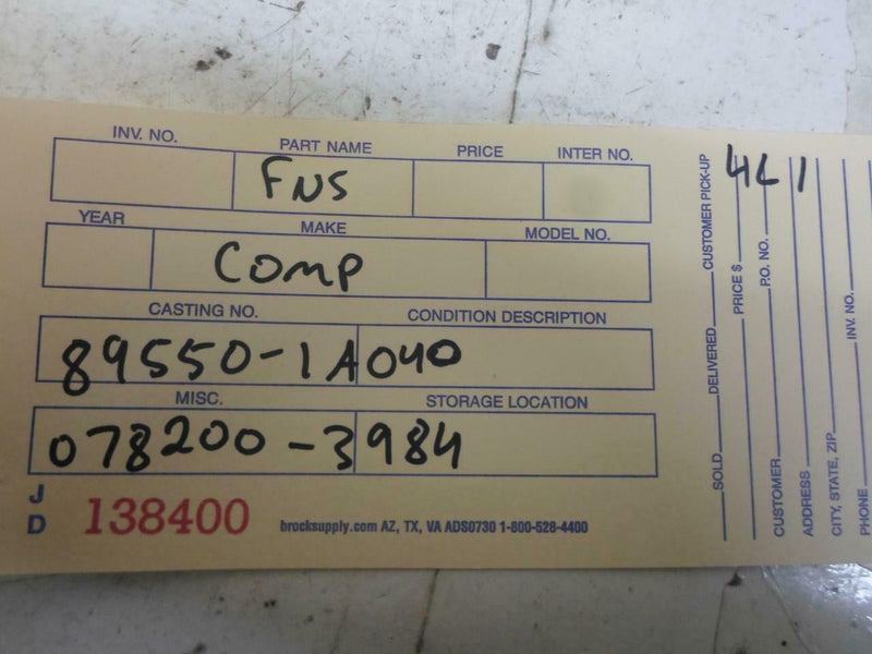 Emission Control Module Toyota Corolla 1988 1989 89550-1A040