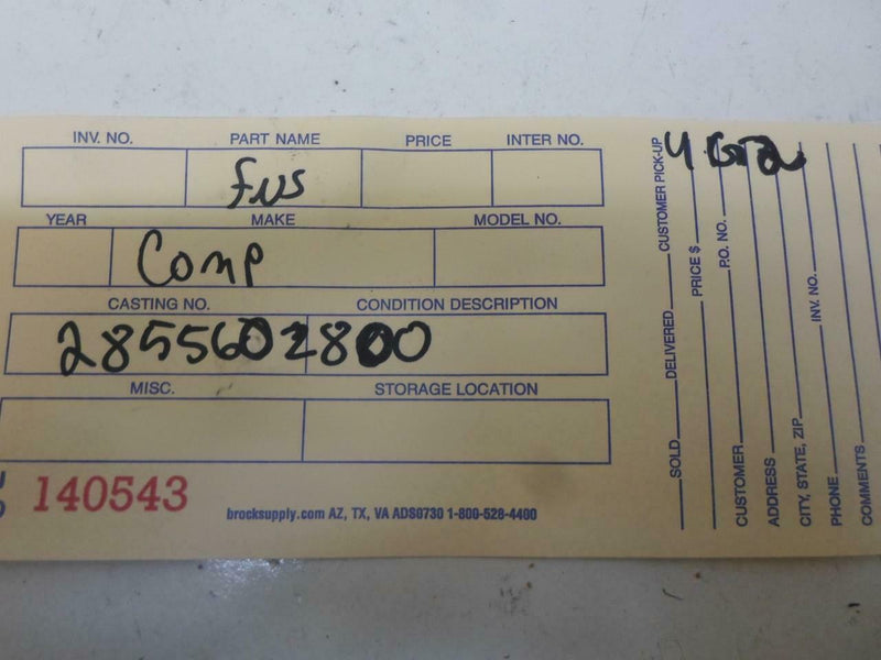 Airbag Control Module Nissan Altima 2000 2001 285560Z800