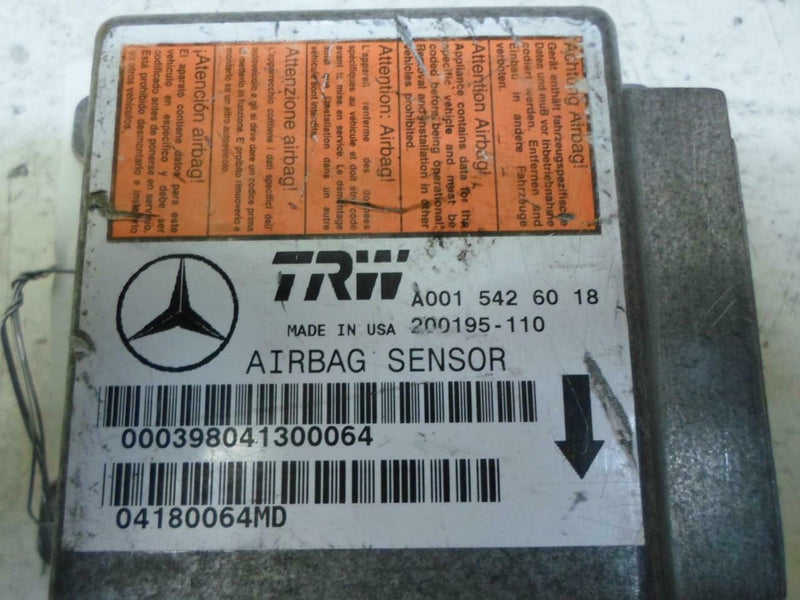 Airbag Control Module Mercedes-Benz ML-Class 1998 1999 001 542 60 18